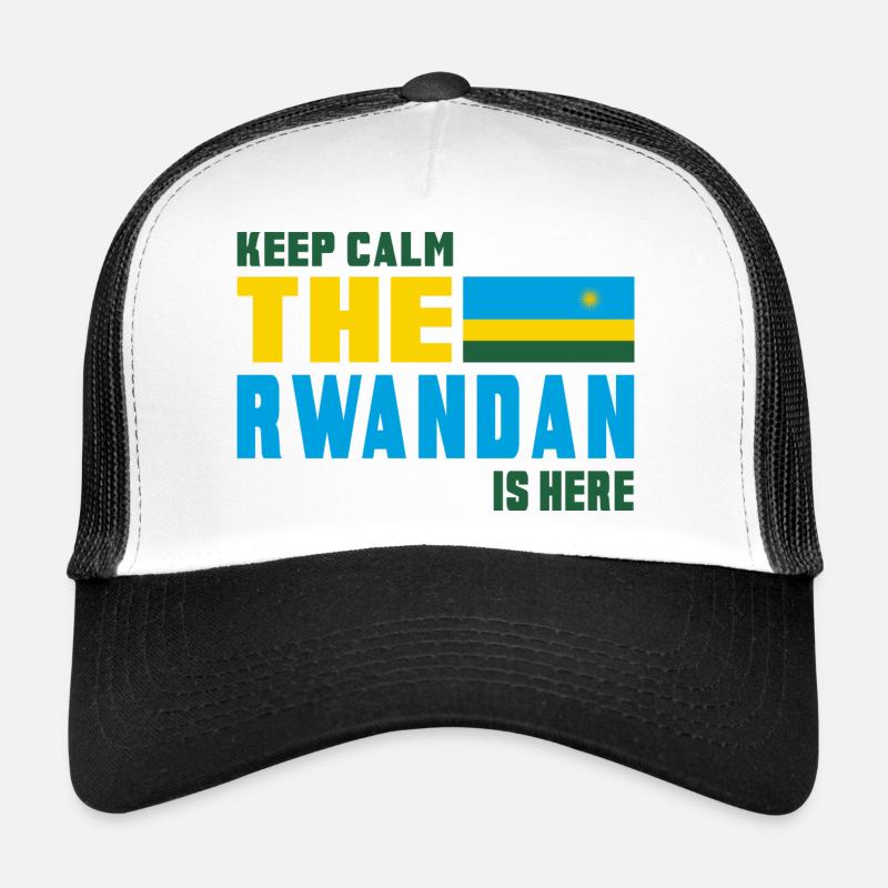Keep Calm Ruanda Flaggen Design Trucker Cap