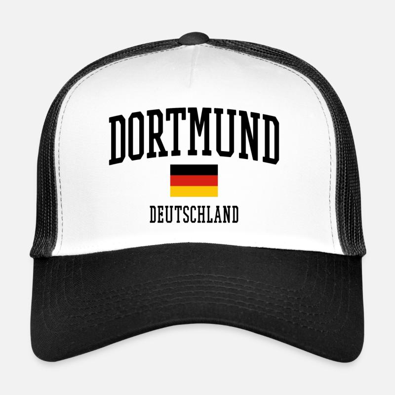 Conception du drapeau de Dortmund Allemagne Casquette trucker 