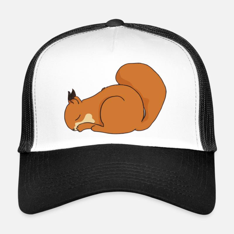 Sleeping Squirrel Gift Idea Pyjamas Trucker Cap