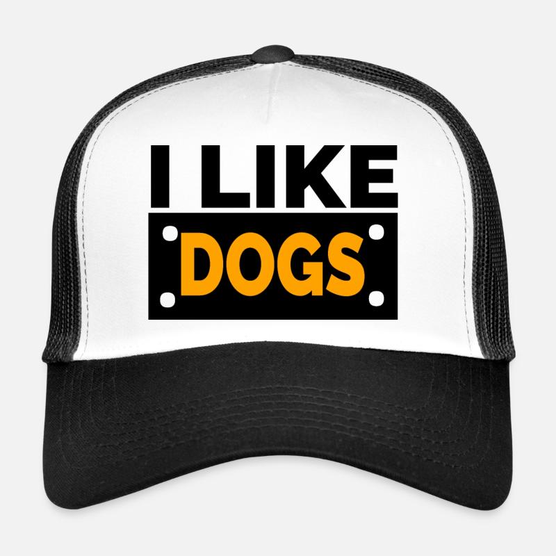 Hunde - Trucker Cap - Weiß/Schwarz