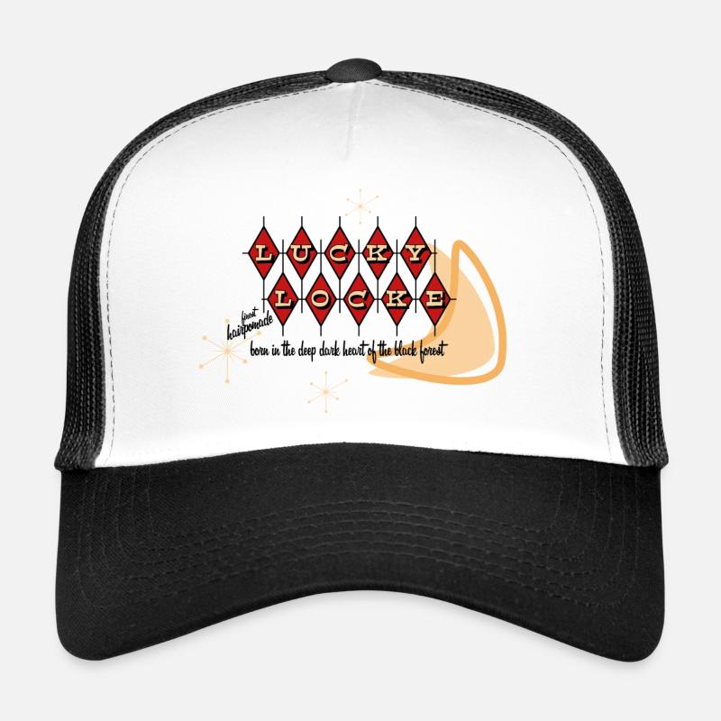 Lucky Locke Atomic 4 - Trucker Cap - Weiß/Schwarz