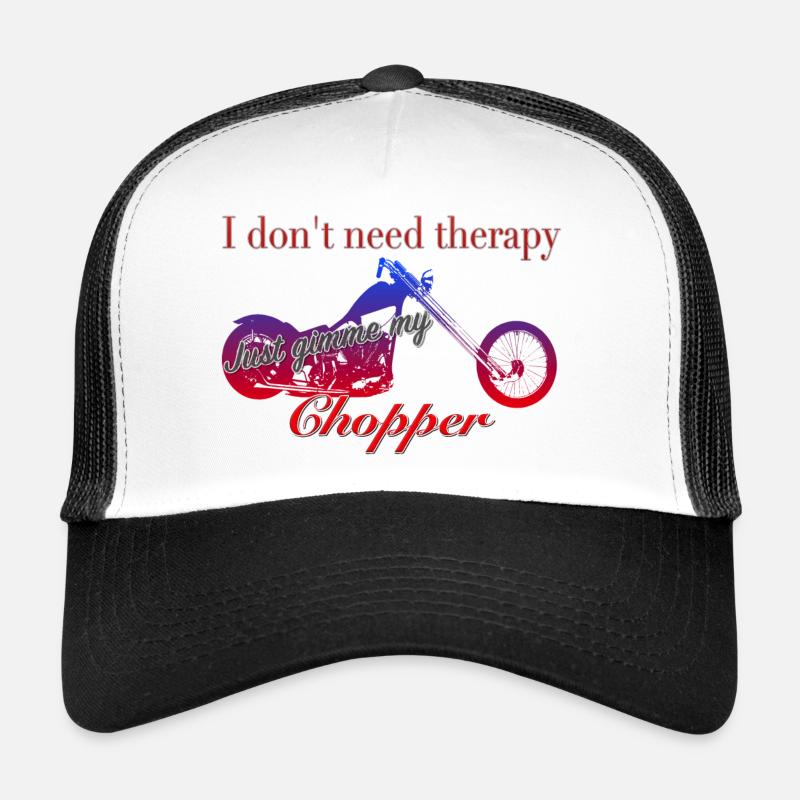 Self-therapy chopper - Trucker Cap - white/black