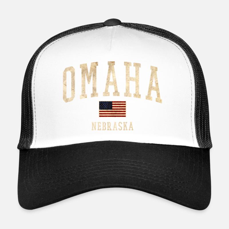 Omaha Nebraska Vintage Patch Trucker Cap
