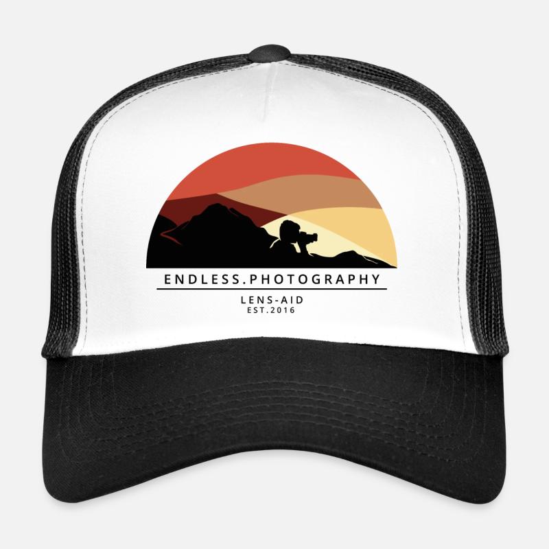 Endless Photography [Rot] - Trucker Cap - Weiß/Schwarz