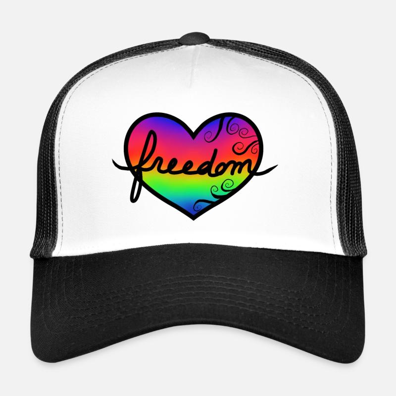 freedom - Casquette trucker - blanc/noir
