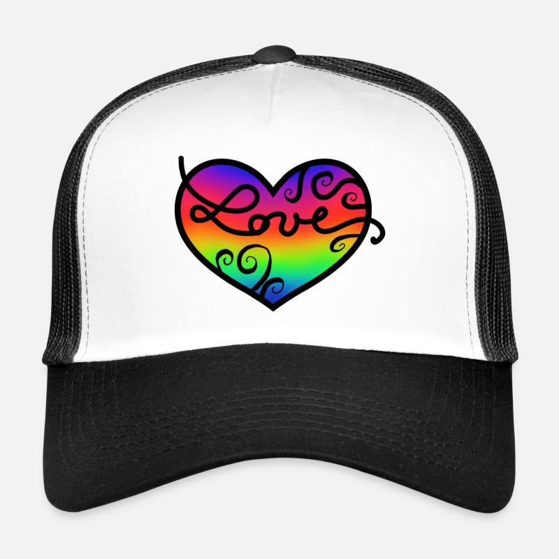 Love - Trucker Cap - white/black