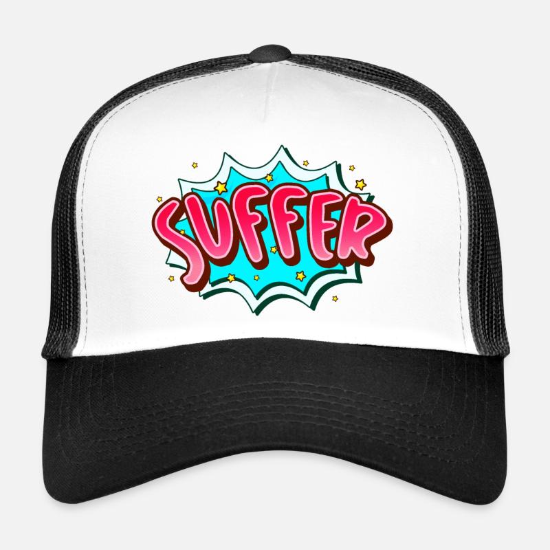 Souffrir : souffrir avec style - Cartoon Satire Casquette trucker 
