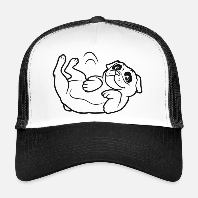 Rollmops | Carlin roulé - Casquette trucker  - blanc/noir