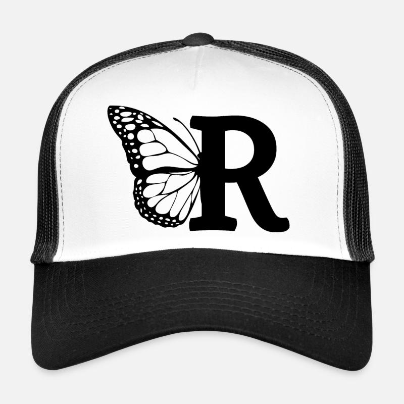 Buchstabe R Schmetterling Trucker Cap