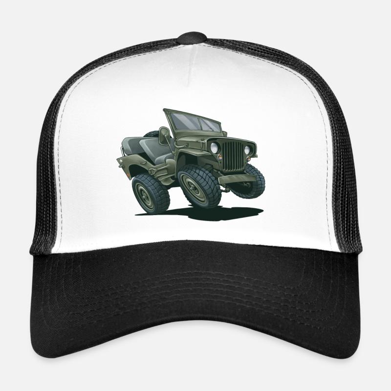 Willys MB Offroader 4x4 Millityr Oldtimer Us Army Casquette trucker 