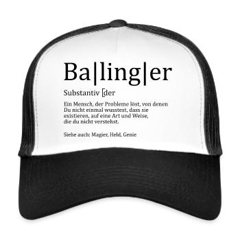 Schwaben Synonym - Trucker Cap - Weiß/Schwarz - Vorne