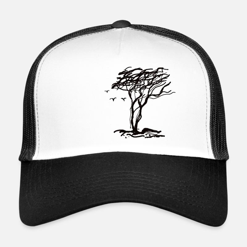 windflüchter 2 - Trucker Cap - Weiß/Schwarz
