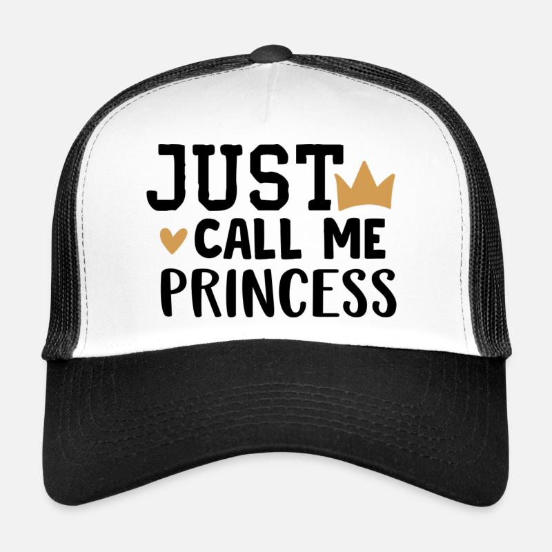Just Call Me Princess - Trucker Cap - Weiß/Schwarz