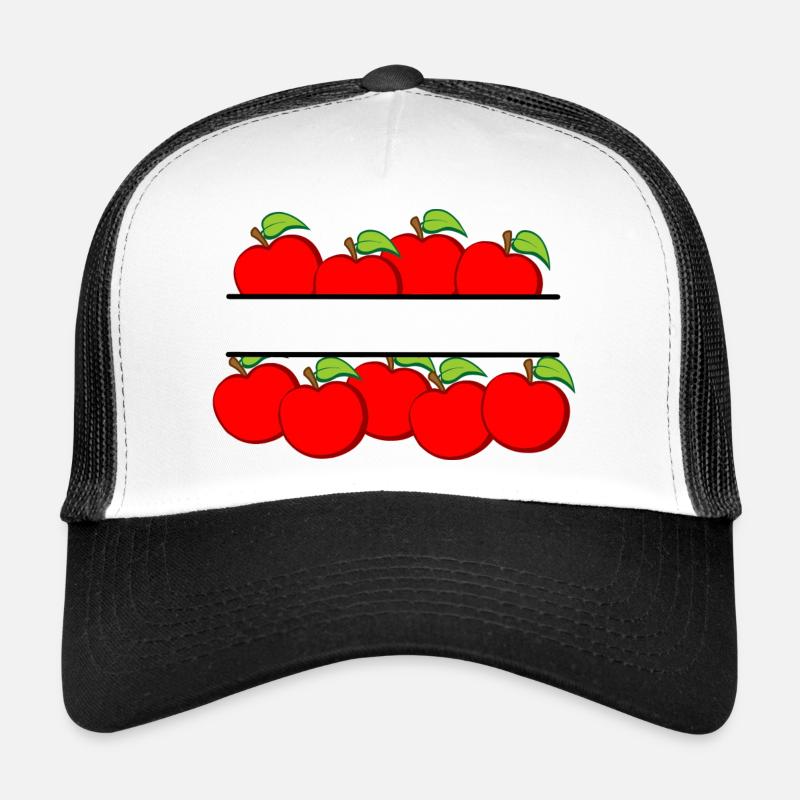 Äpfelfahne mit rotem Apfel Trucker Cap
