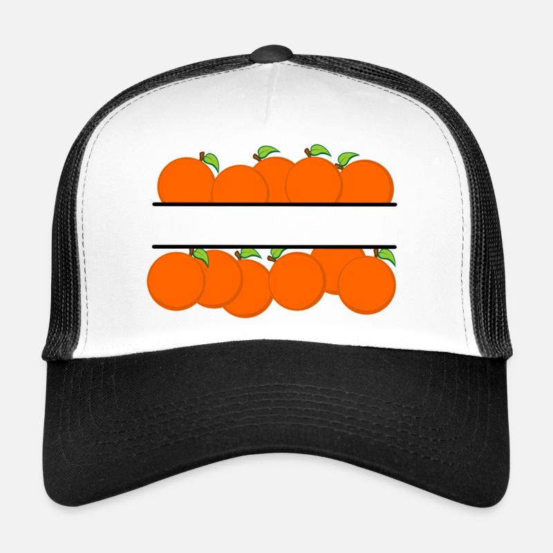 Orange banner with orange oranges Trucker Cap