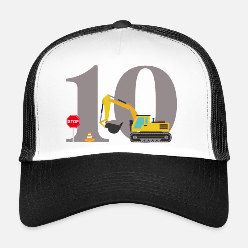 10th anniversary excavator Trucker Cap