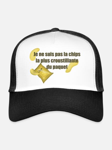 Chips - Casquette trucker  - blanc/noir - Devant