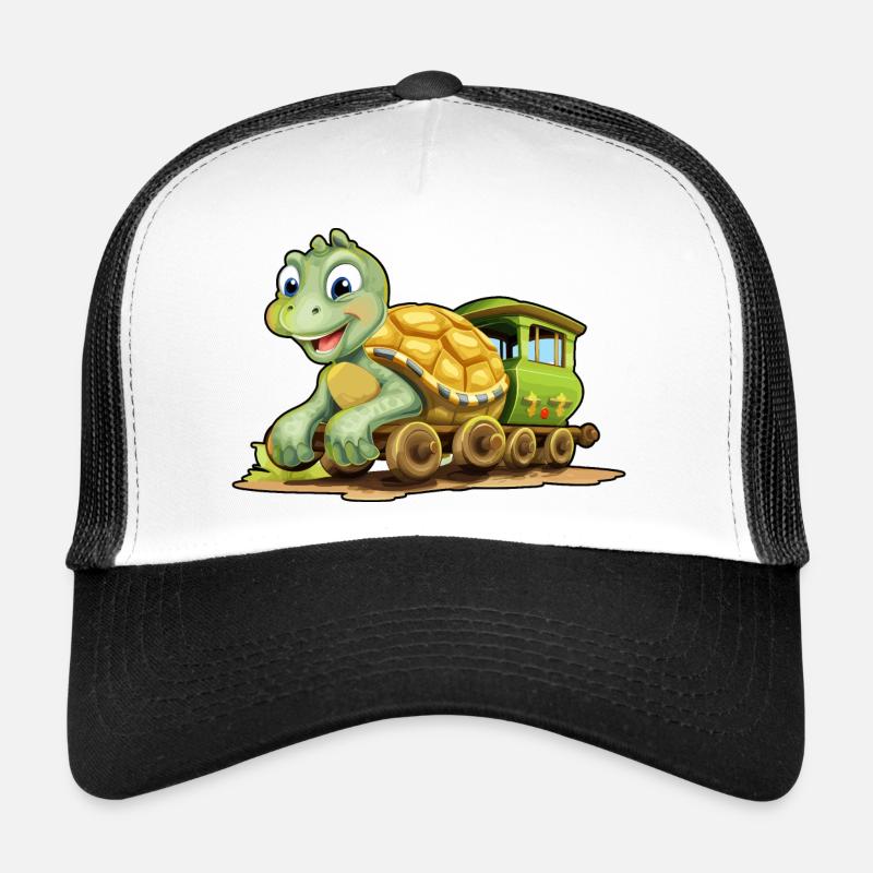 Schildkröte Eisenbahn Schildkröte fährt Eisenbahn Trucker Cap