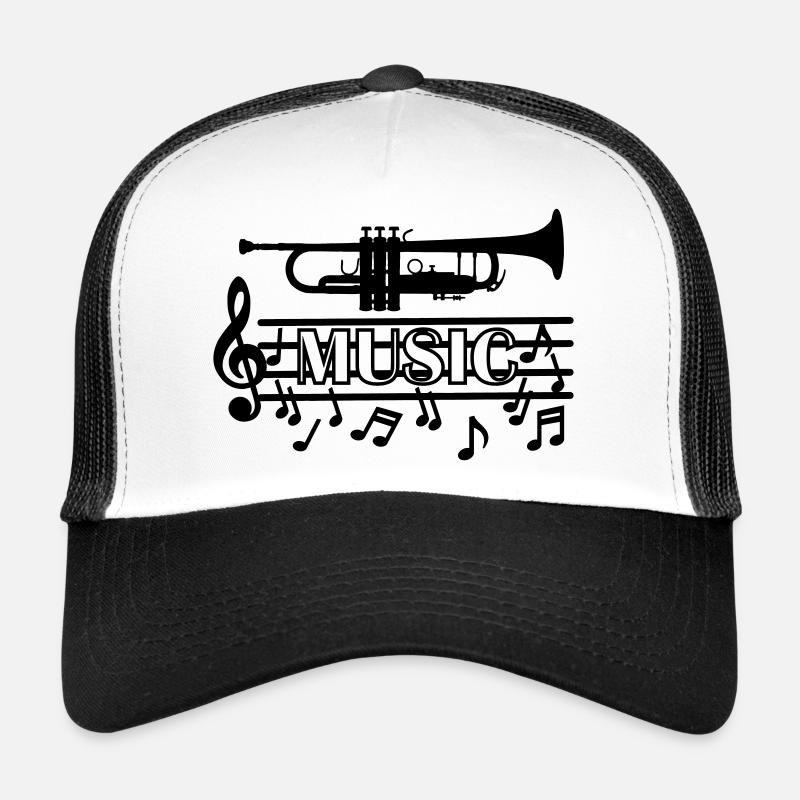 Logo de la musique de trompette Casquette trucker 