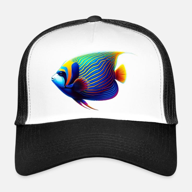 Kaiser-Engelsfisch - Trucker Cap - Weiß/Schwarz