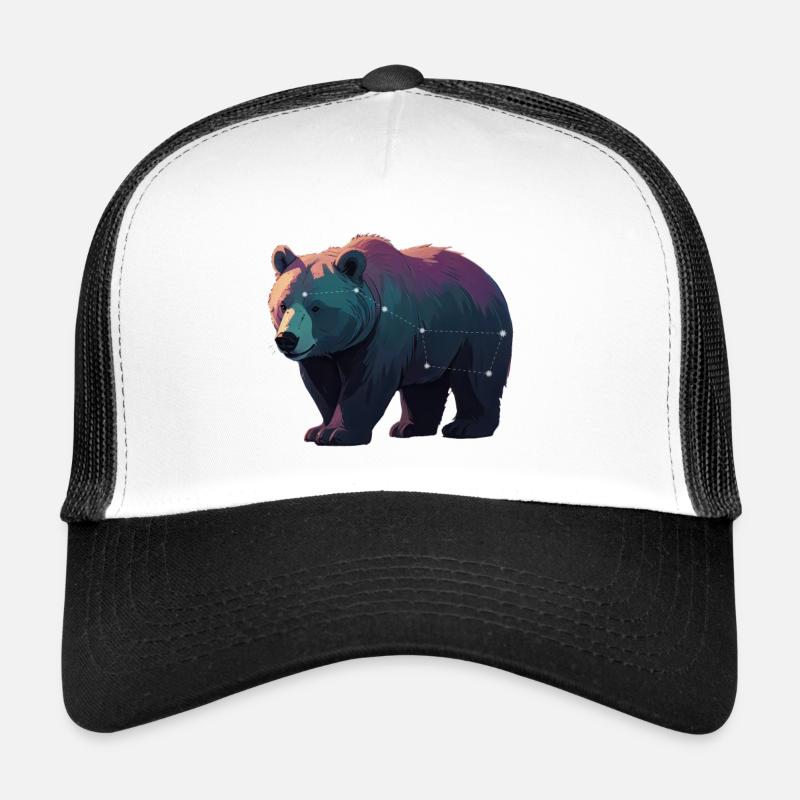 Star Bear in Vibrant Colors Trucker Cap