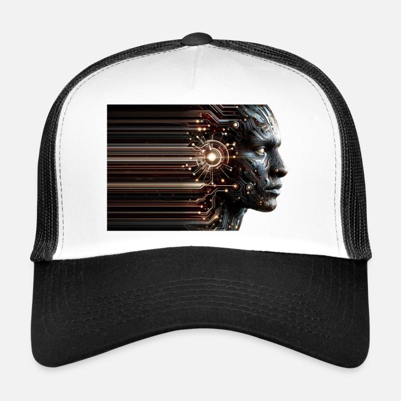 Digitaler Geist Cyborg Design Trucker Cap