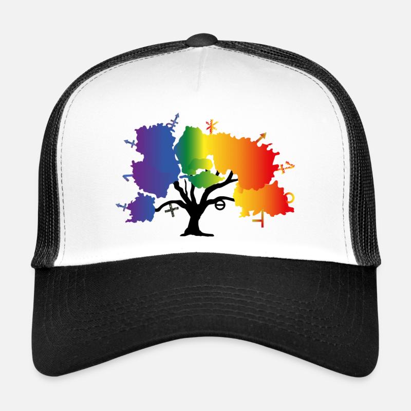 LGBTQIA+ Baum - Trucker Cap - Weiß/Schwarz