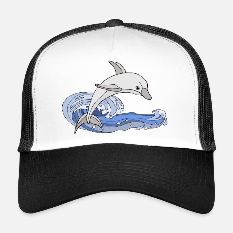 Delfin - Trucker Cap - Weiß/Schwarz