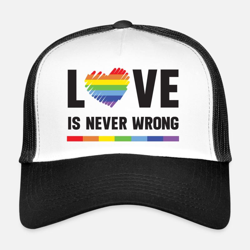 LGBT Pride Month - Love is Never Wrong Trucker Cap