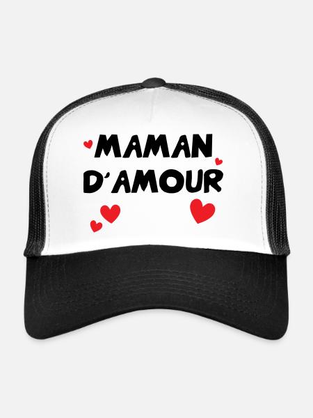 Maman d'Amour - Mother's Day - Trucker Cap - white/black - Front