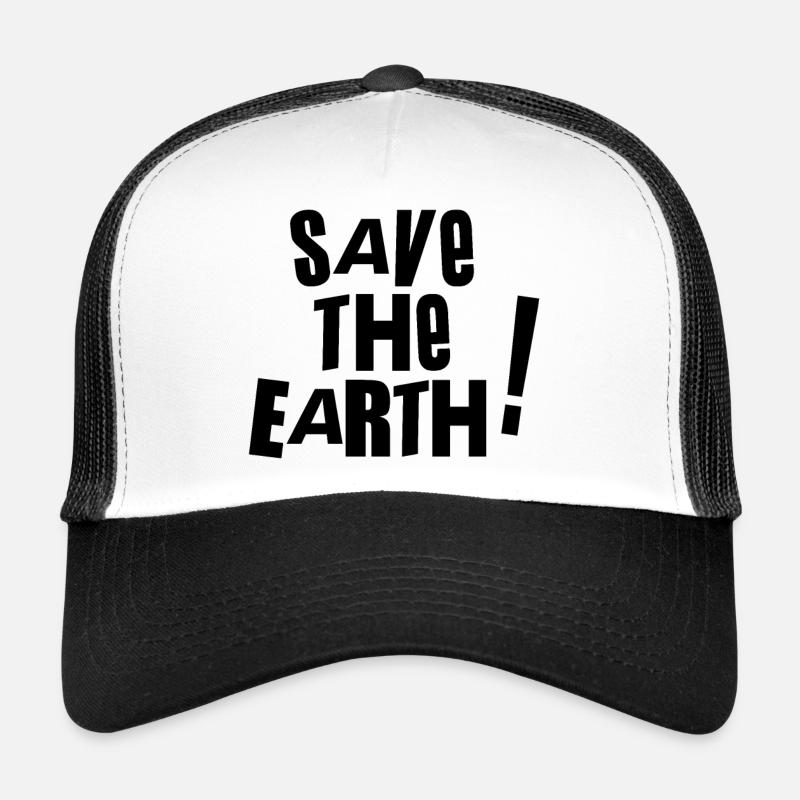 Save the earth - Trucker Cap - Weiß/Schwarz