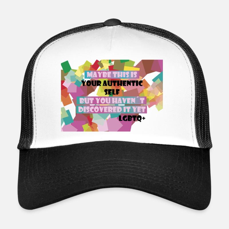 Who am I? LGBTQ+? - Trucker Cap - white/black