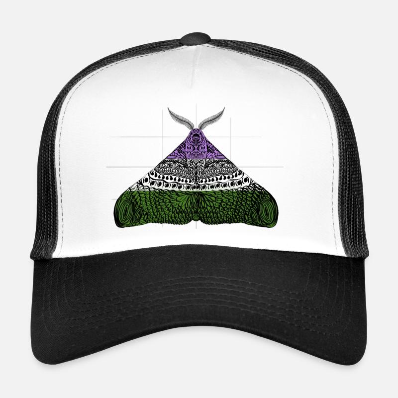 Genderqueer pride Moth Motif A Trucker Cap