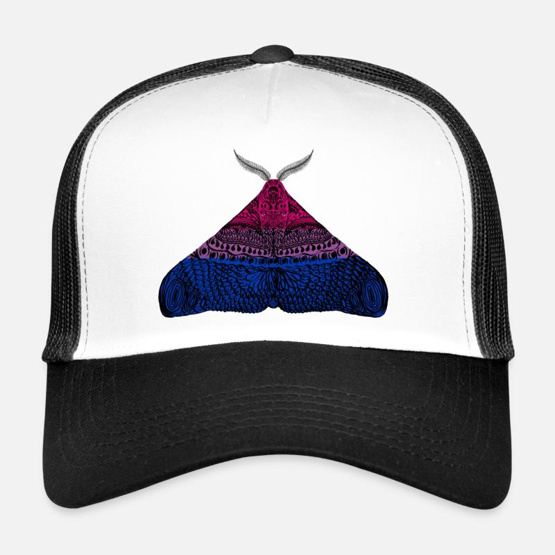 Bisexual pride Motte - Trucker Cap - Weiß/Schwarz