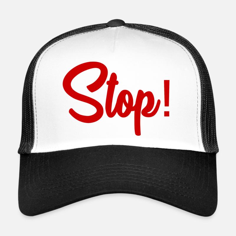STOP. HUMOUR. MESSAGE. CITATION. PANNEAU. PAPA Casquette trucker 