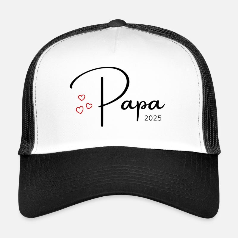 werdender Papa ich bin schwanger Geschenk Partner - Trucker Cap - Weiß/Schwarz