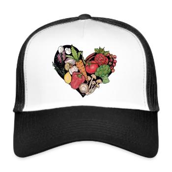 I love veggies! - Trucker Cap - white/black - Front