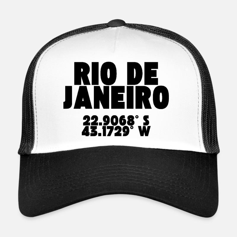 Rio de Janeiro - Design avec coordonnées Casquette trucker 