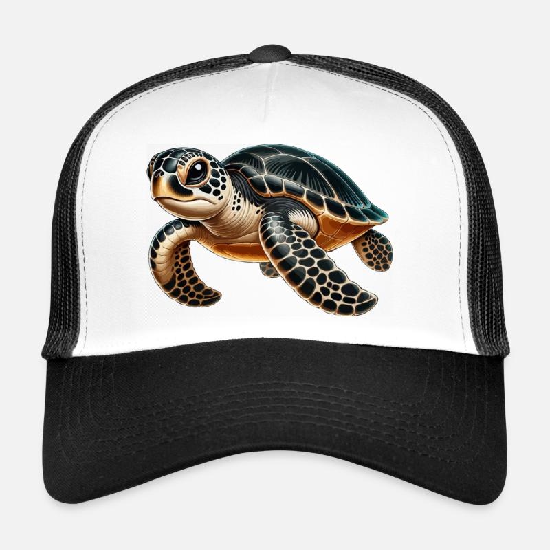 Green turtle large Trucker Cap