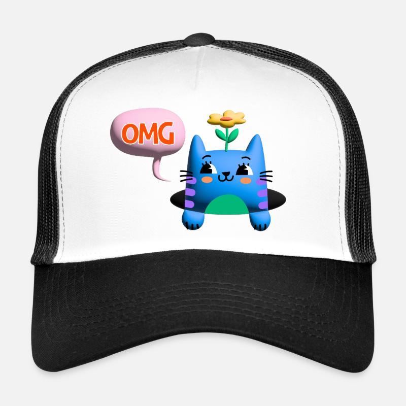 OMG chat mignon bulle 3d Casquette trucker 