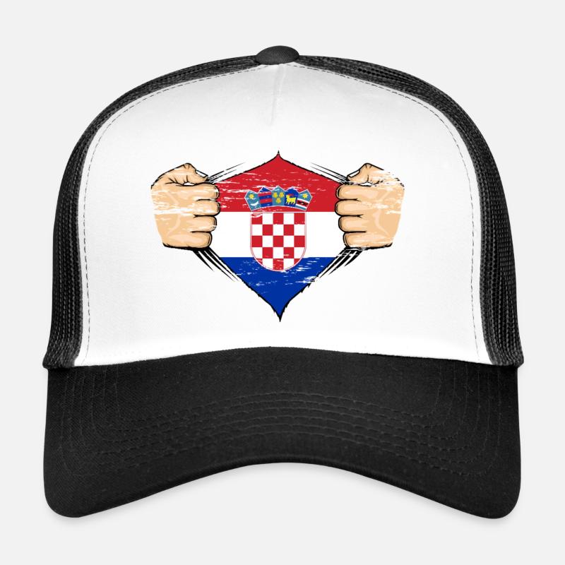 Drapeau de la Croatie utilisé Casquette trucker 
