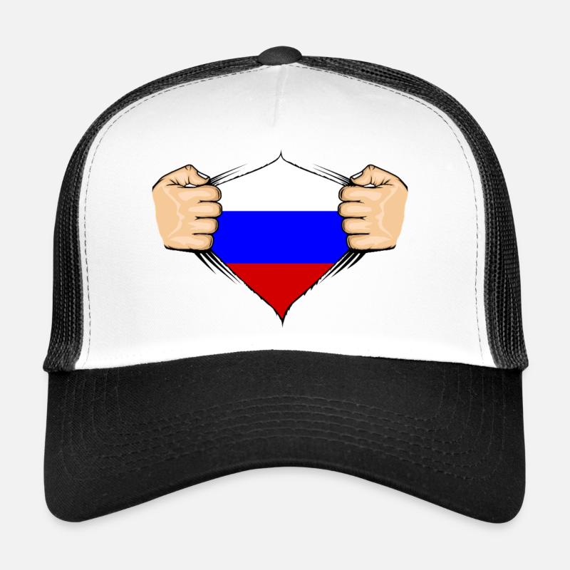 Conception du drapeau de la Russie Casquette trucker 