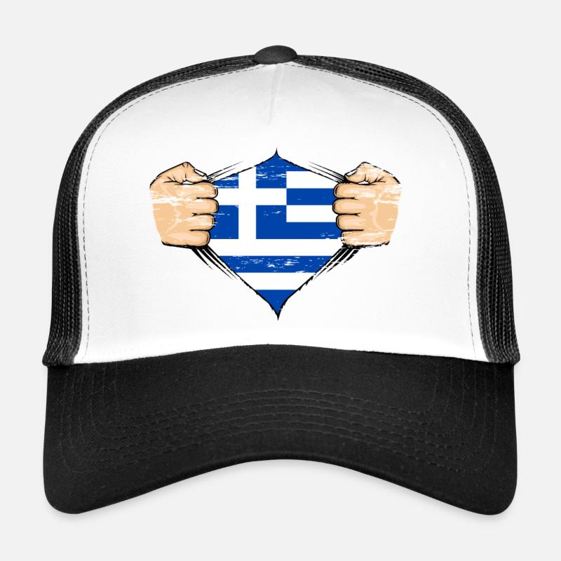Drapeau de la Grèce utilisé Casquette trucker 