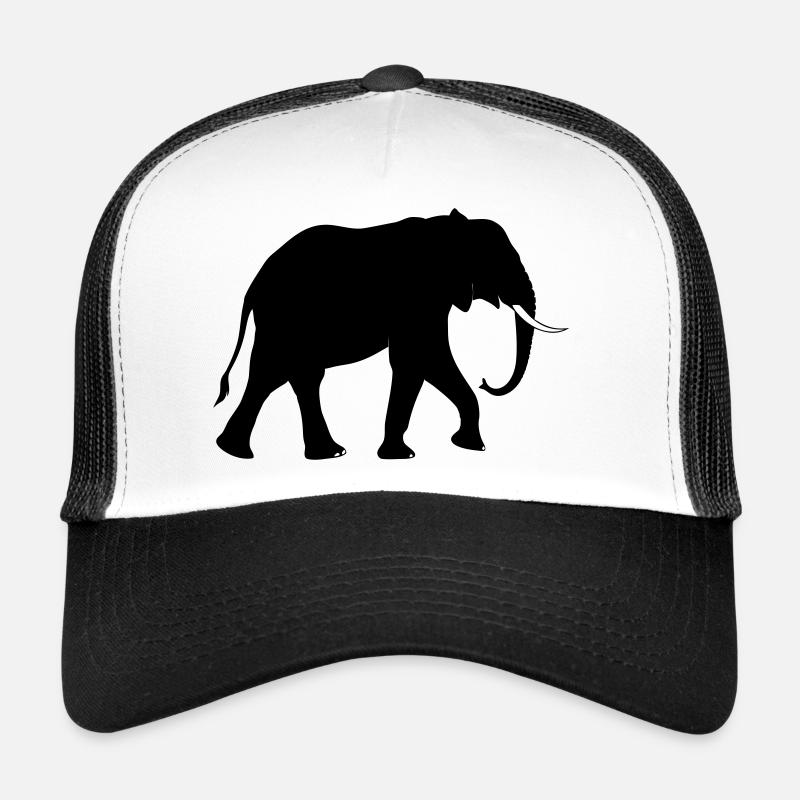 Geometric Solar Eclipse Abstract Print - Trucker Cap - white/black