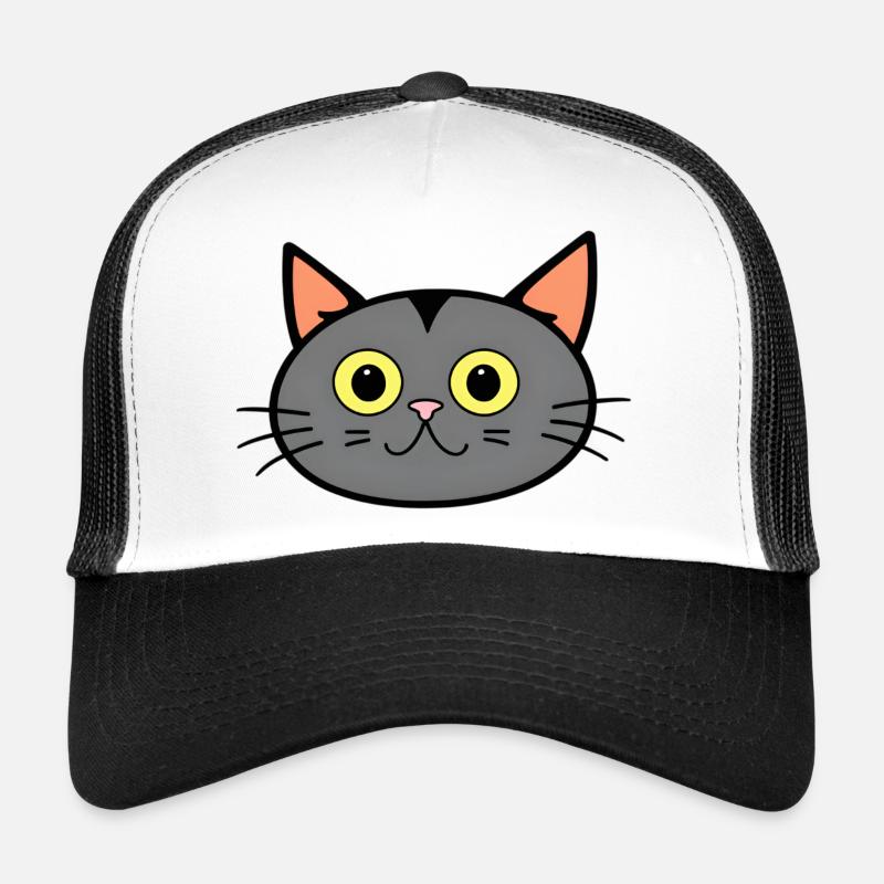 Cute cute cat for cat lovers - Trucker Cap - white/black