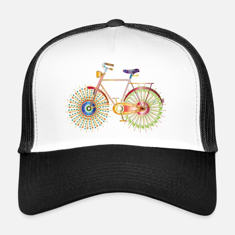 Colourfully decorated bicycle – creative & extraordinary Trucker Cap