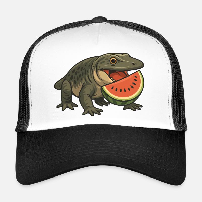 Primeval Amphibian Evolution Cartoon Melon Trucker Cap
