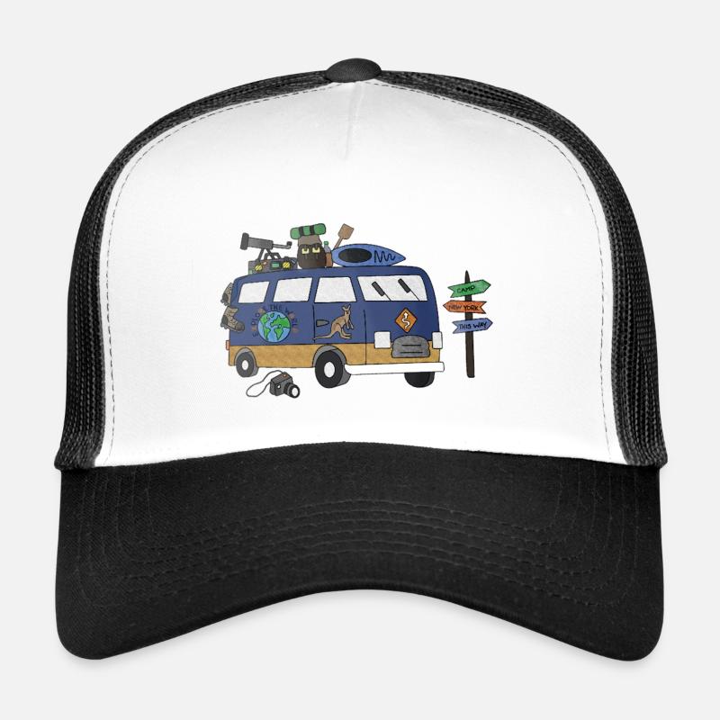 Globetrotter on Wheels Camper Weltreise Trucker Cap