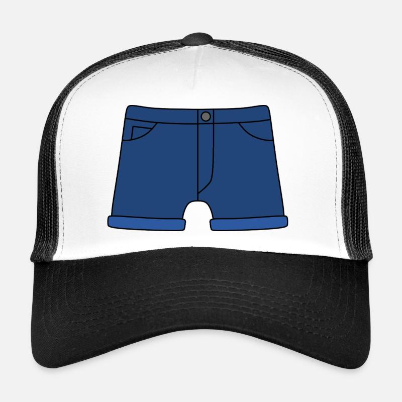Short décontracté en jean avec ourlet roulé Casquette trucker 