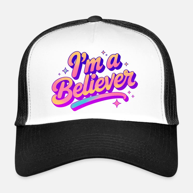 Ich bin ein Gläubiger Glaube Disco Party Design Trucker Cap